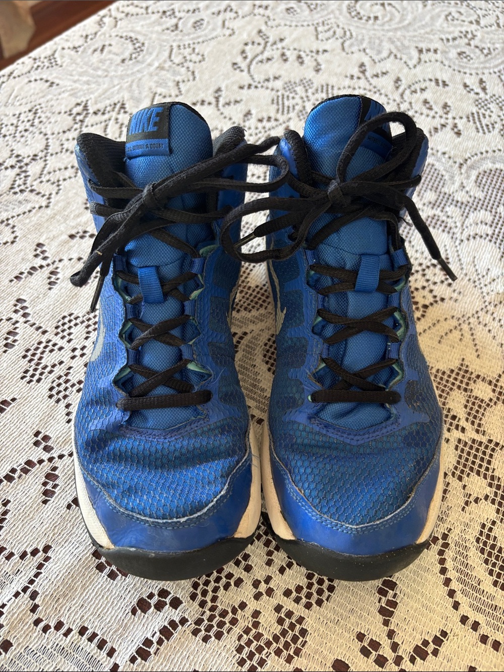 Nike Kids Royal Blue and Black High-Top Sneakers